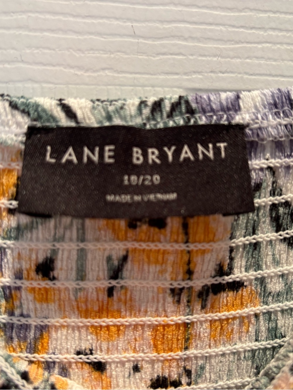 Lane Bryant Plus-Size 18/20 Smocked-Bodice Square-Neck Maxi Dress Spring Floral - Picture 4 of 7